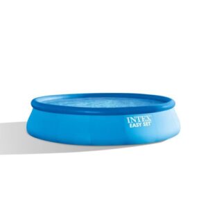 Kit Piscine hors sol autoportée INTEX Easy Set - 457,2 x 106,68 cm - Ronde (Avec bâche, échelle, tapis de sol et un kit filtration)