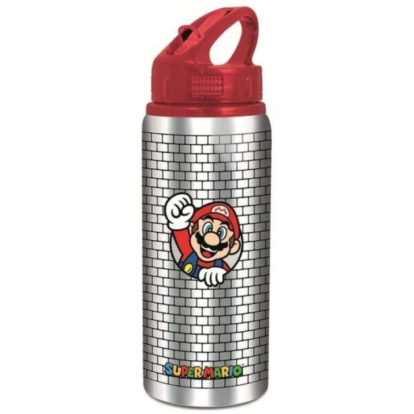 STOR Super Mario Bros Bouteille - En Aluminium - Réutilisable - Pour le sport