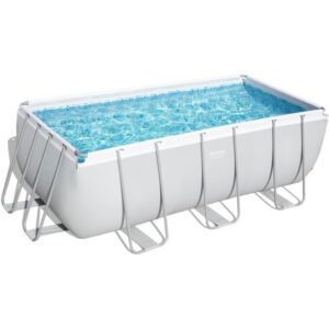 Kit Piscine hors sol tubulaire BESTWAY - Power Steel - 412 x 201 x 122 cm - Rectangulaire (Filtre a sable, échelle, diffuseur)