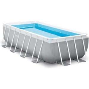 Kit Piscine hors sol tubulaire INTEX - Prism frame - 400 x 200 x 100 cm - Rectangulaire (Echelle + épurateur a cartouche 1,7m3/h)