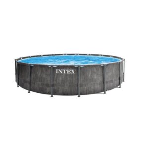 Kit Piscine hors sol tubulaire INTEX Baltik - 549 x 122 cm - Ronde (Livrée avec épurateur a cartouche, bâche, tapis de sol, échelle)